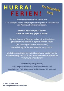 Ferienspiele 2015 @ Pfarrhaus Dedenborn | Simmerath | Nordrhein-Westfalen | Deutschland